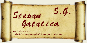 Stepan Gatalica vizit kartica